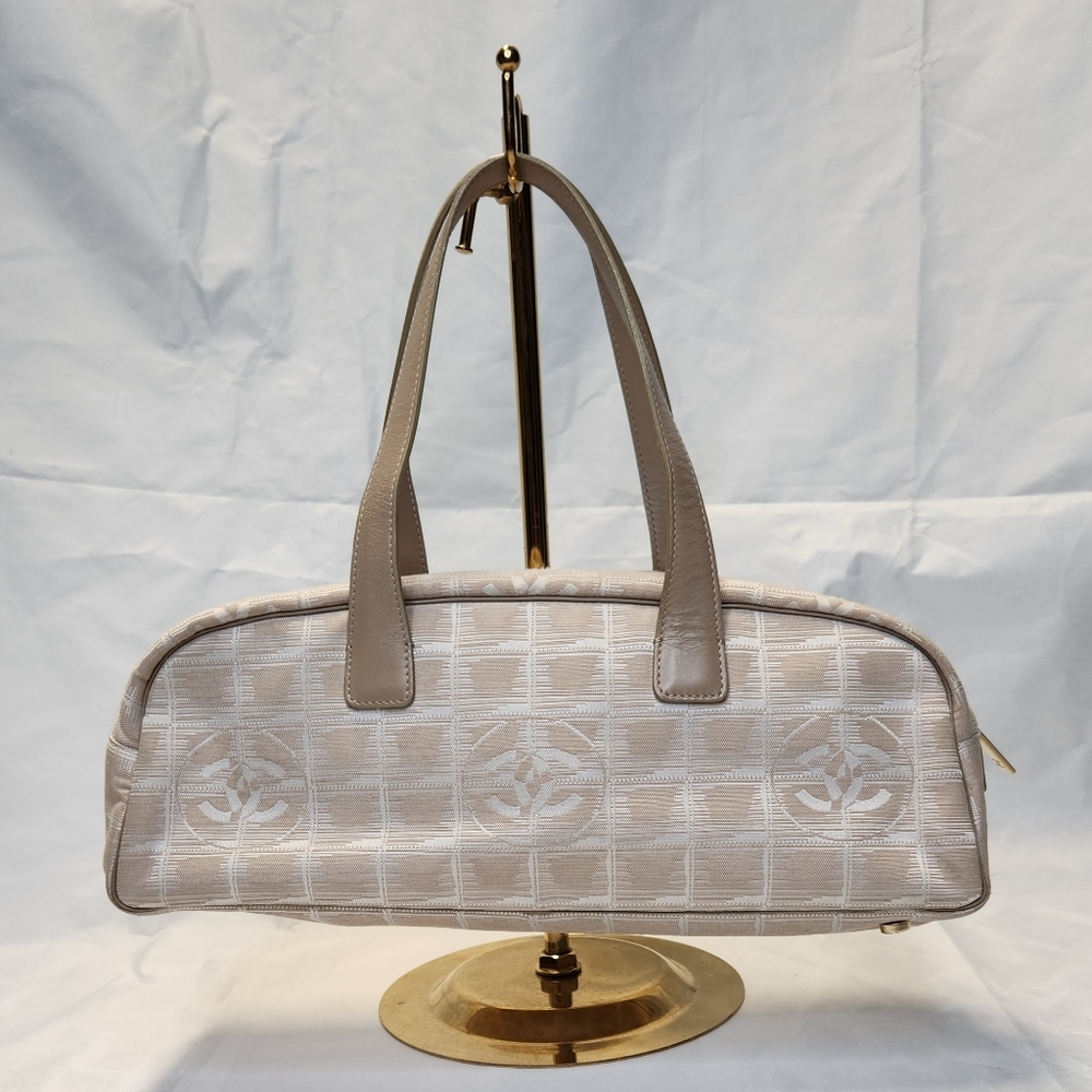 CHANEL Travel Line Nylon Jacquard Leather bag